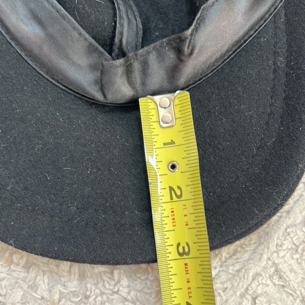 Vintage Solid Black Wool Blend Baseball Cap Hat - image 8